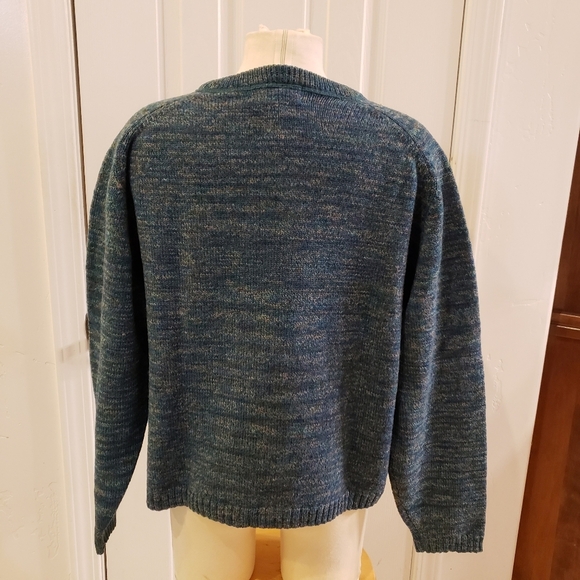 Eddie Bauer 100% wool size Large vintage sweater chunky knit 90s - Picture 4 of 8